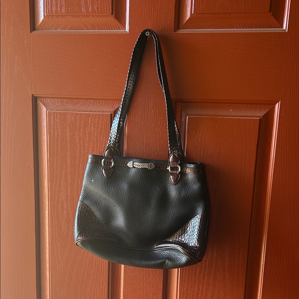 vintage brighton brown/black/silver shoulder bag